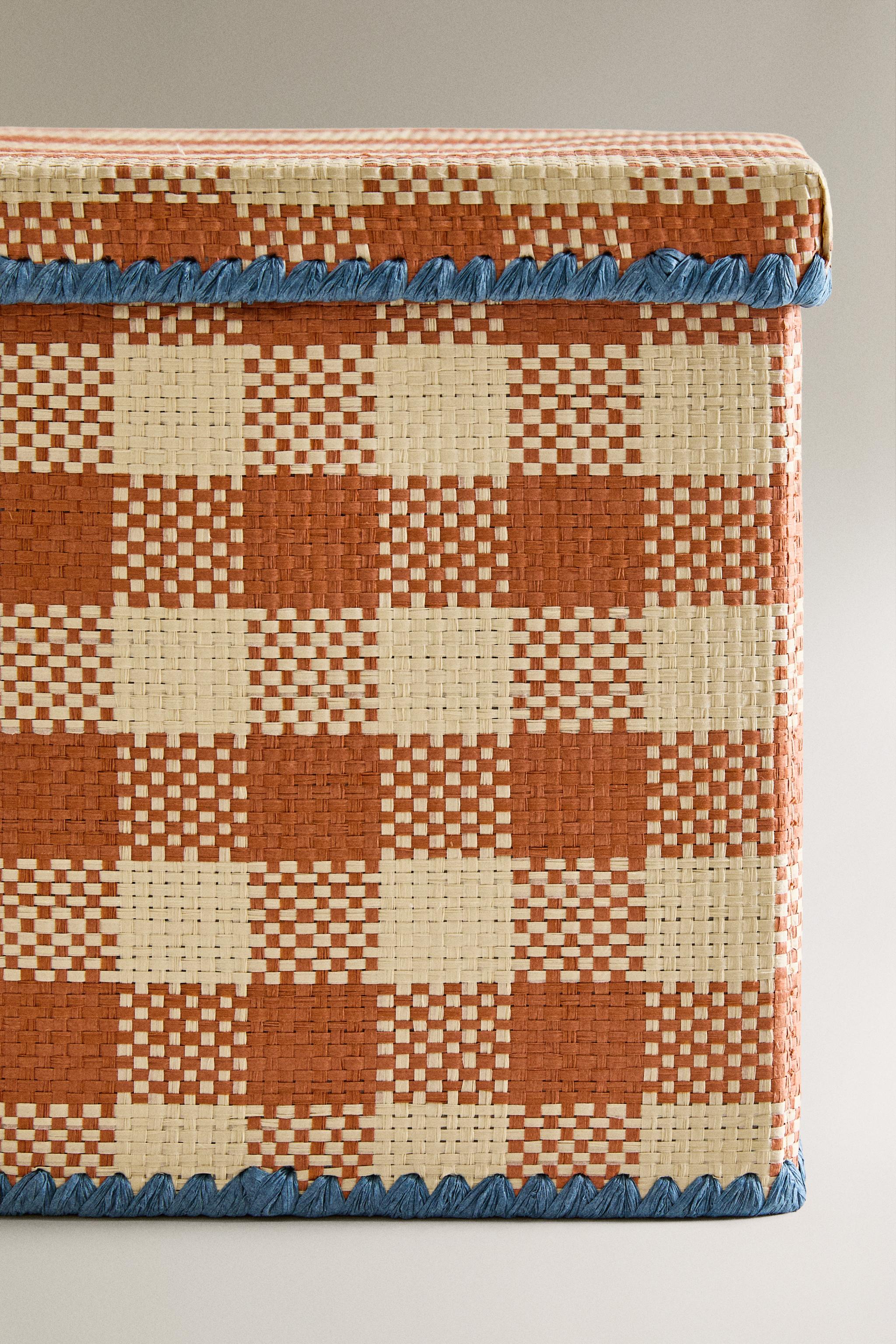 KIDS FOLDABLE CHECKERED BASKET